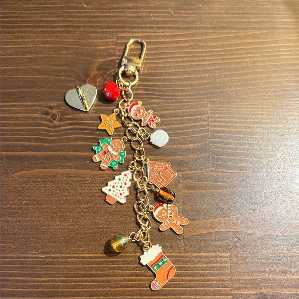 Festive Holiday Purse or Kindle Charms Keychain